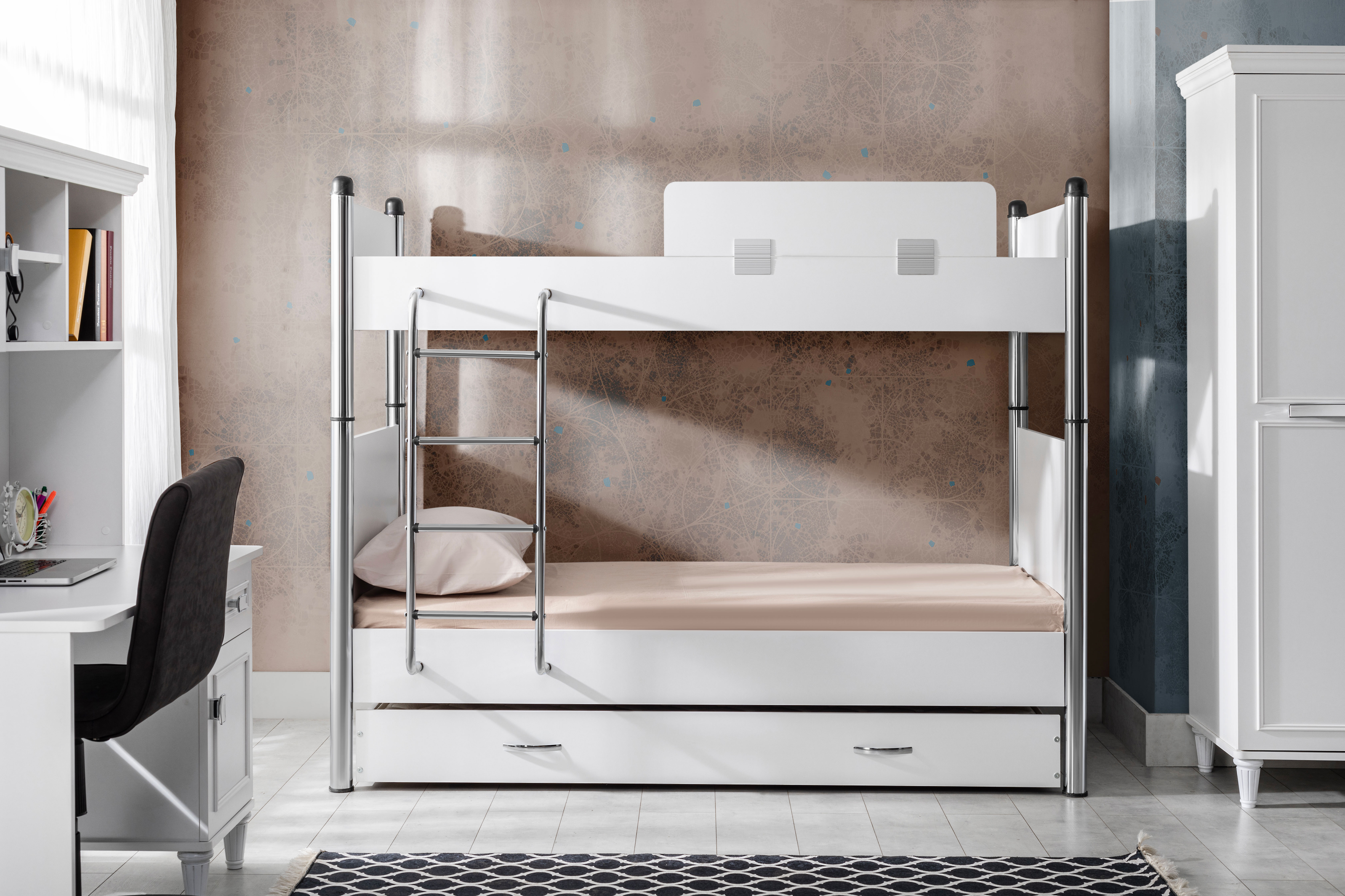 T-470 Lotus Ahşap Ranzalı Çocuk Odası